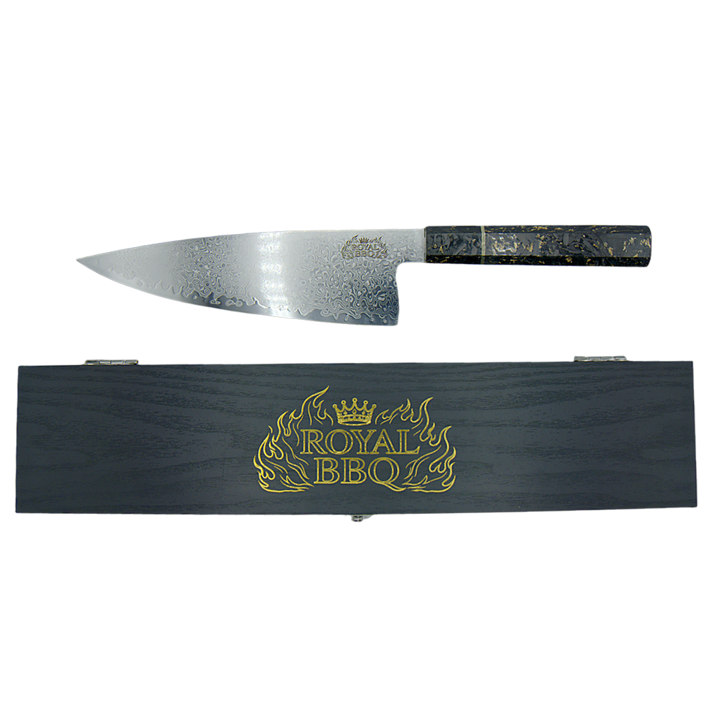 Couteau de Chef Royal Damas — Édition Or — 8 po