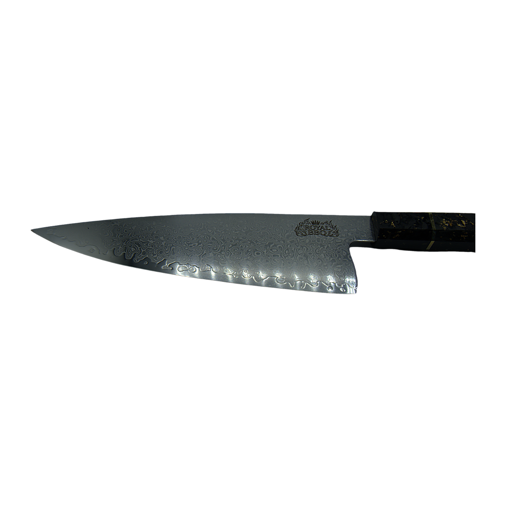 Couteau de Chef Royal Damas — Édition Or — 8 po