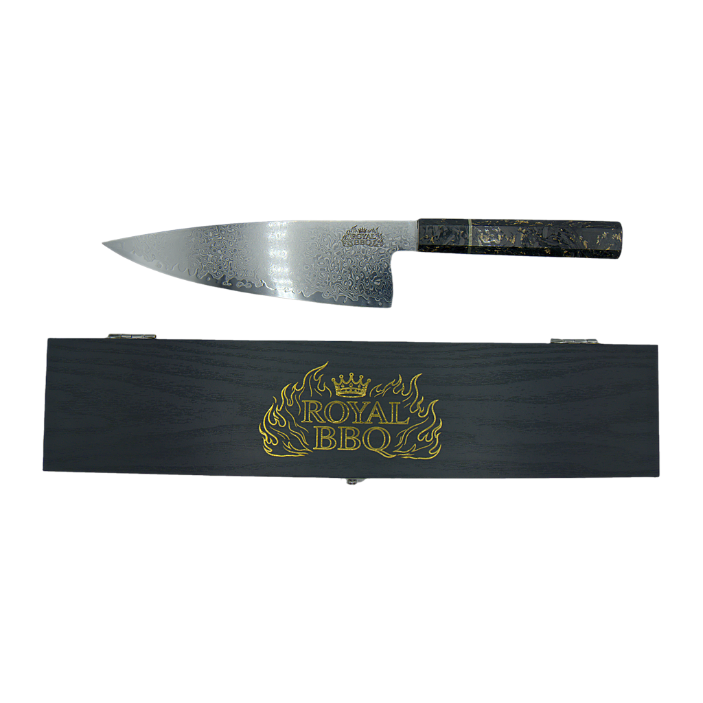 Couteau de Chef Royal Damas — Édition Or — 8 po